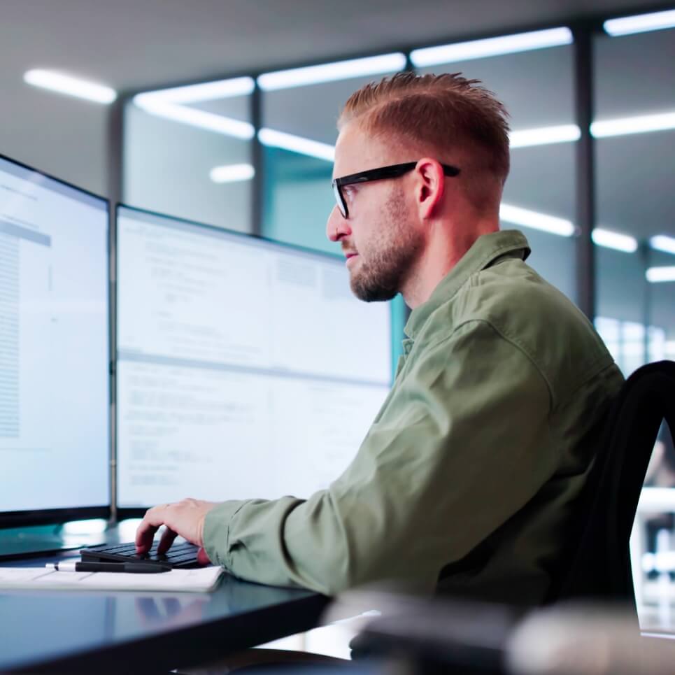 Image showing a developer working